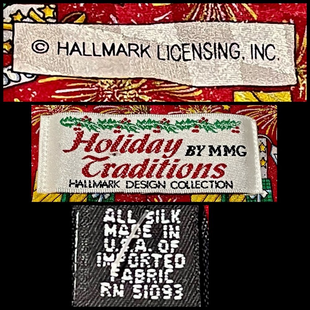 ▪️VTG▪️HALLMARK▪️HOLIDAY TRADITIONS▪️Silk Collectors Edition Millennial Necktie - Picture 4 of 4